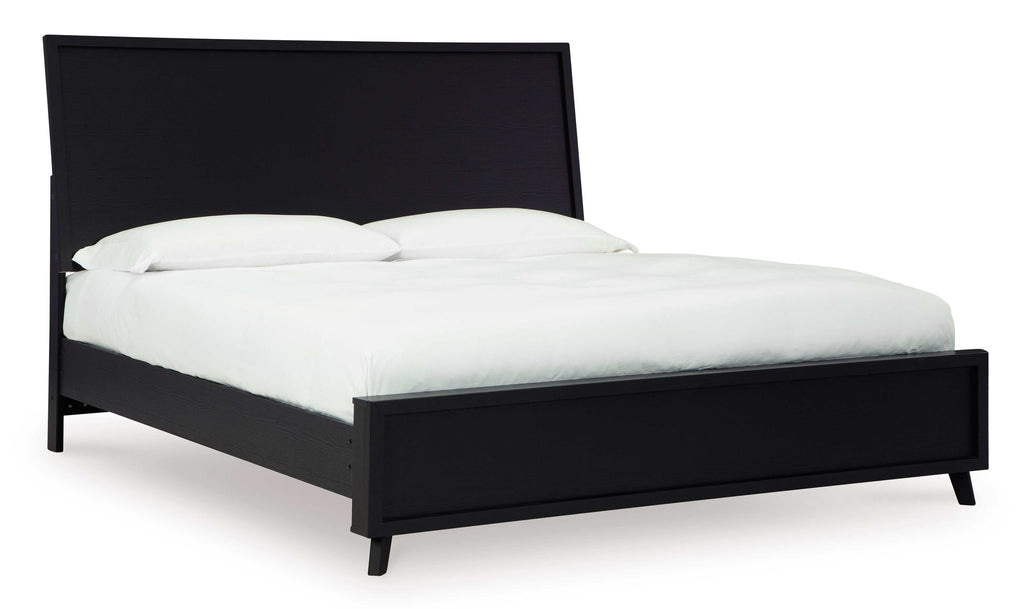 Danziar Black Queen Panel Bed