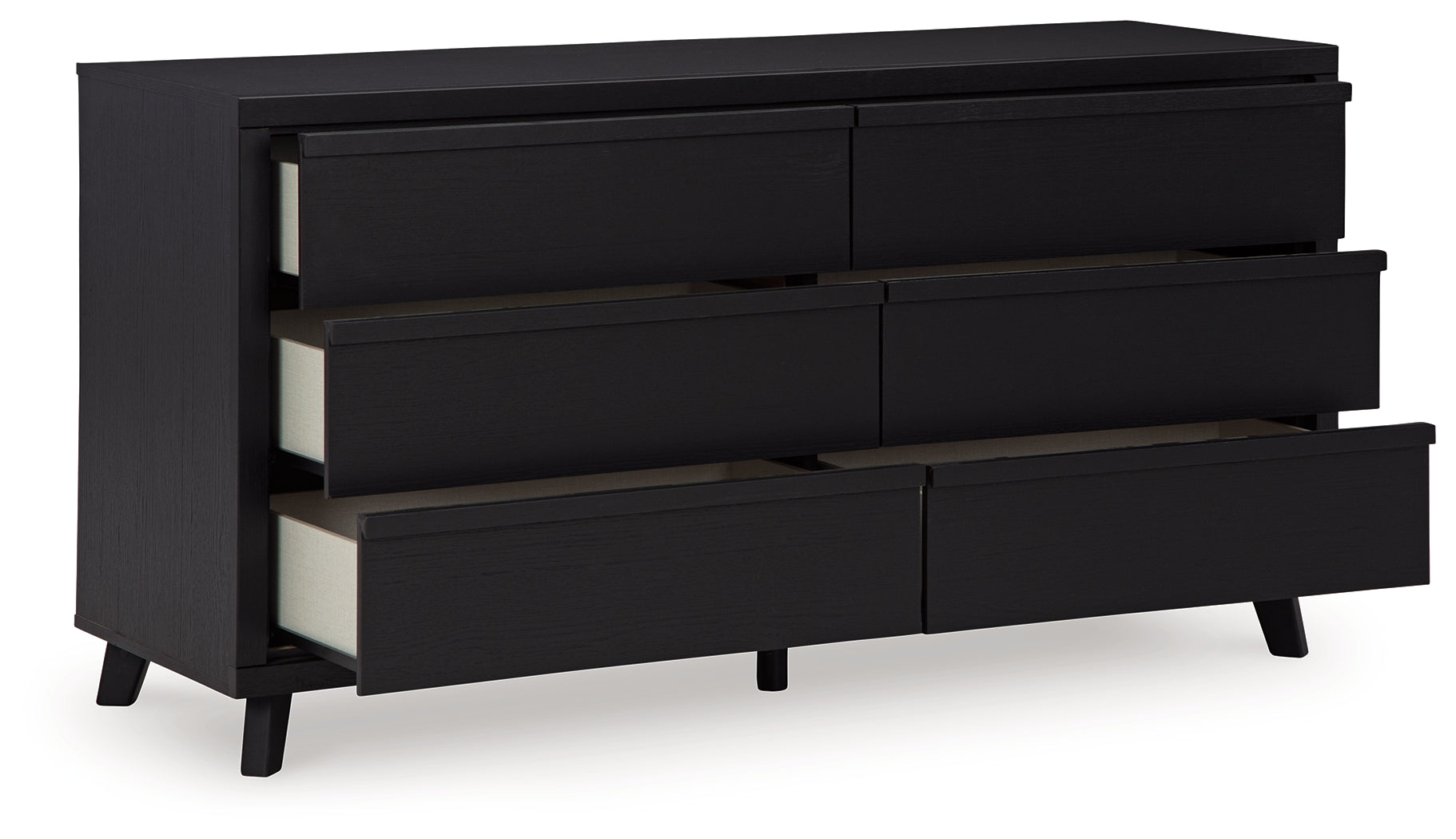 Danziar Black Queen Panel Bed and Dresser
