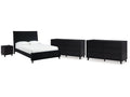Danziar Black Queen Panel Bedroom Set with 2 Dressers and Nightstand