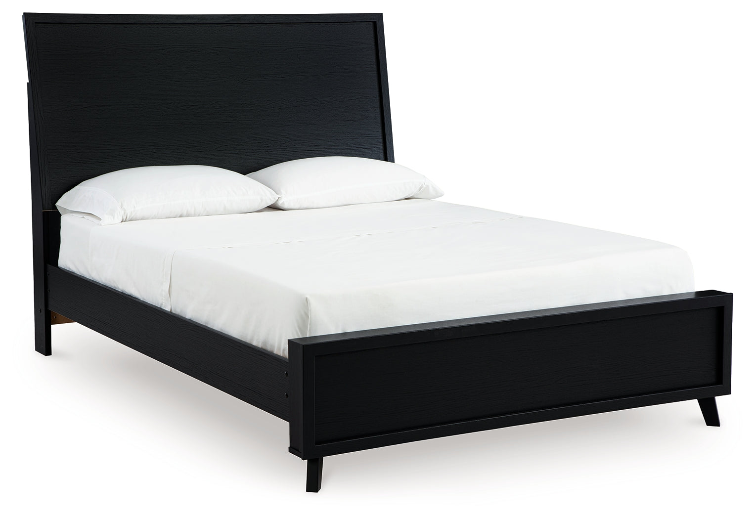Danziar Black Queen Panel Bedroom Set with 2 Dressers and Nightstand