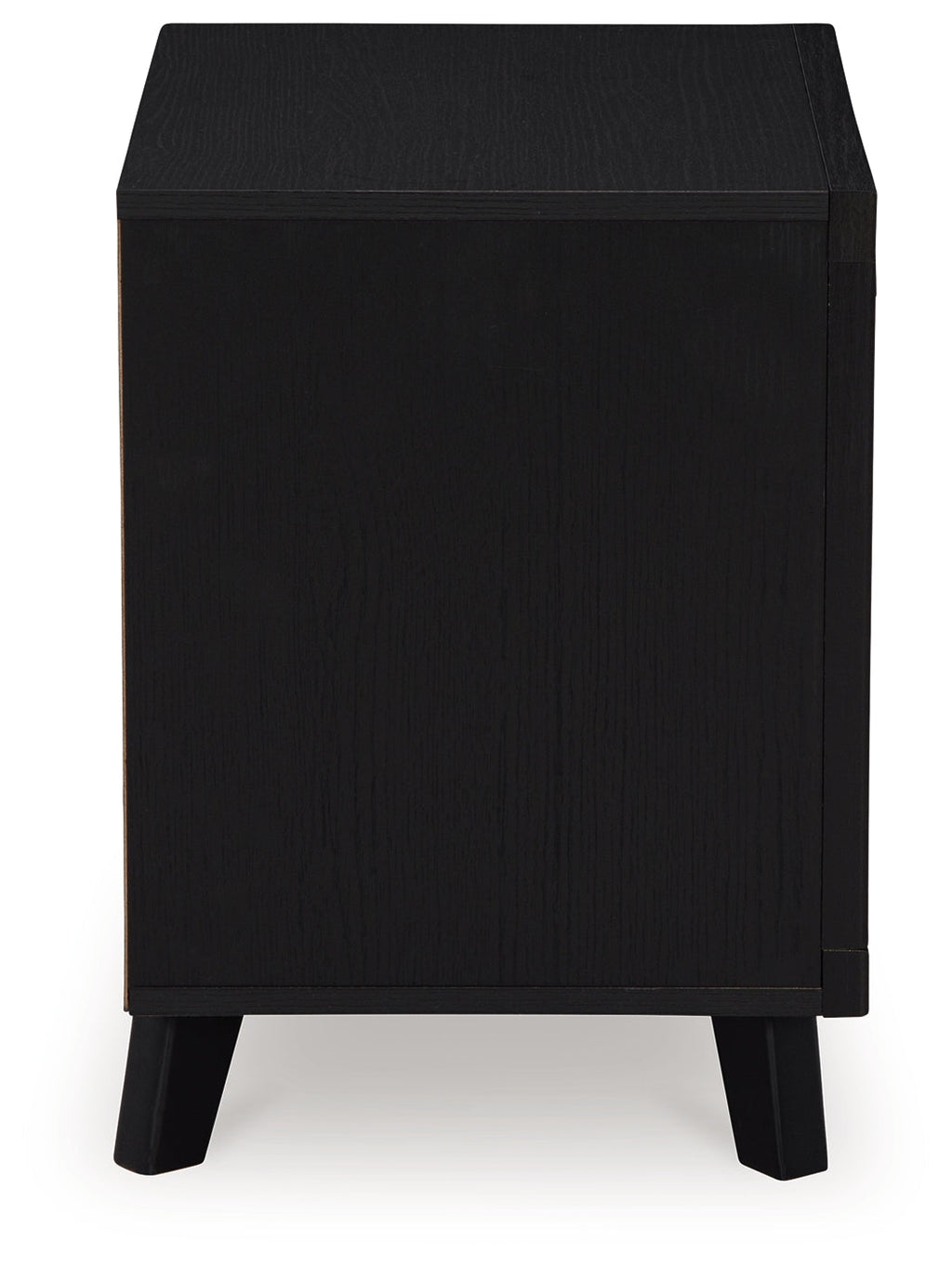 Danziar Black Queen Panel Platform Bed and 2 Nightstands