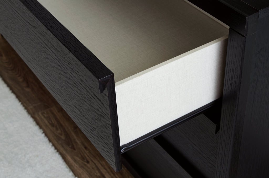 Danziar Black Wide Chest of Drawers