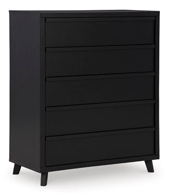 Danziar Black Wide Chest of Drawers