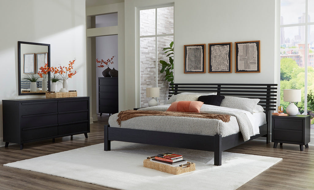 Danziar Black Wide Chest of Drawers