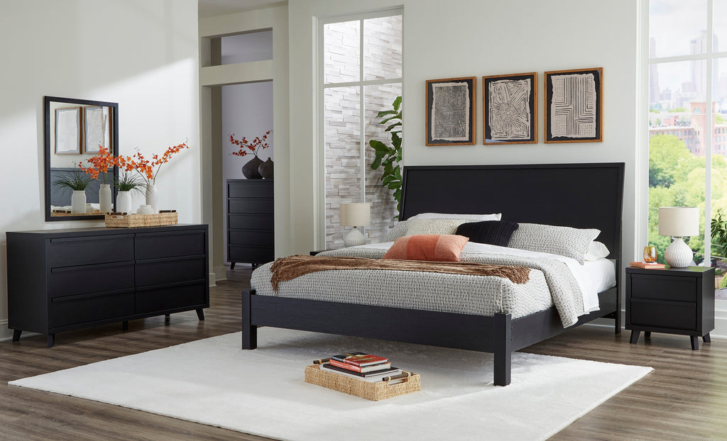 Danziar Black Wide Chest of Drawers
