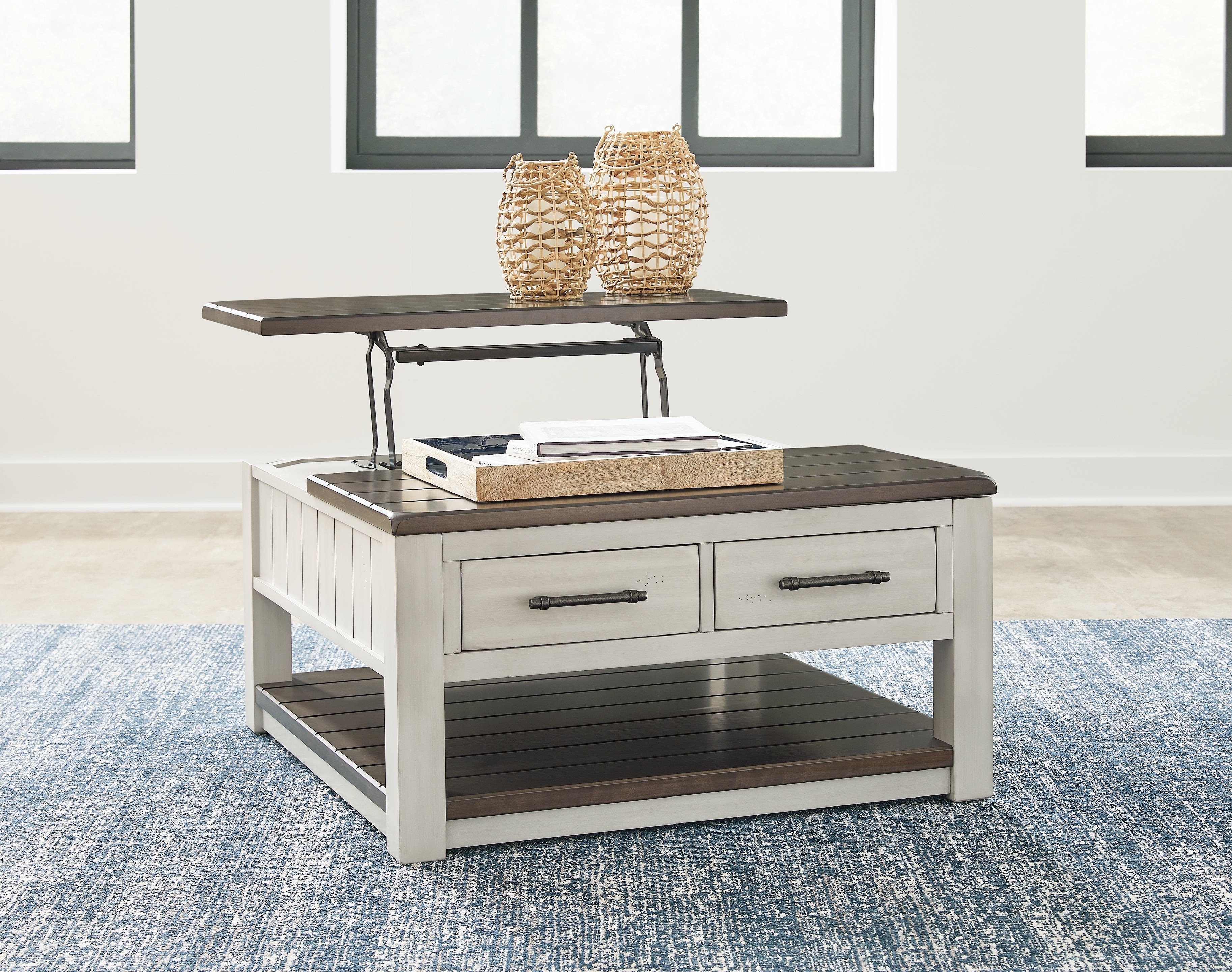 Darborn Gray/Brown Lift-Top Coffee Table