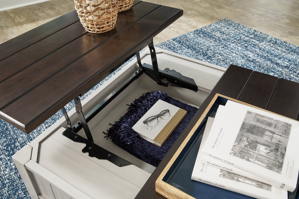 Darborn Gray/Brown Lift-Top Coffee Table