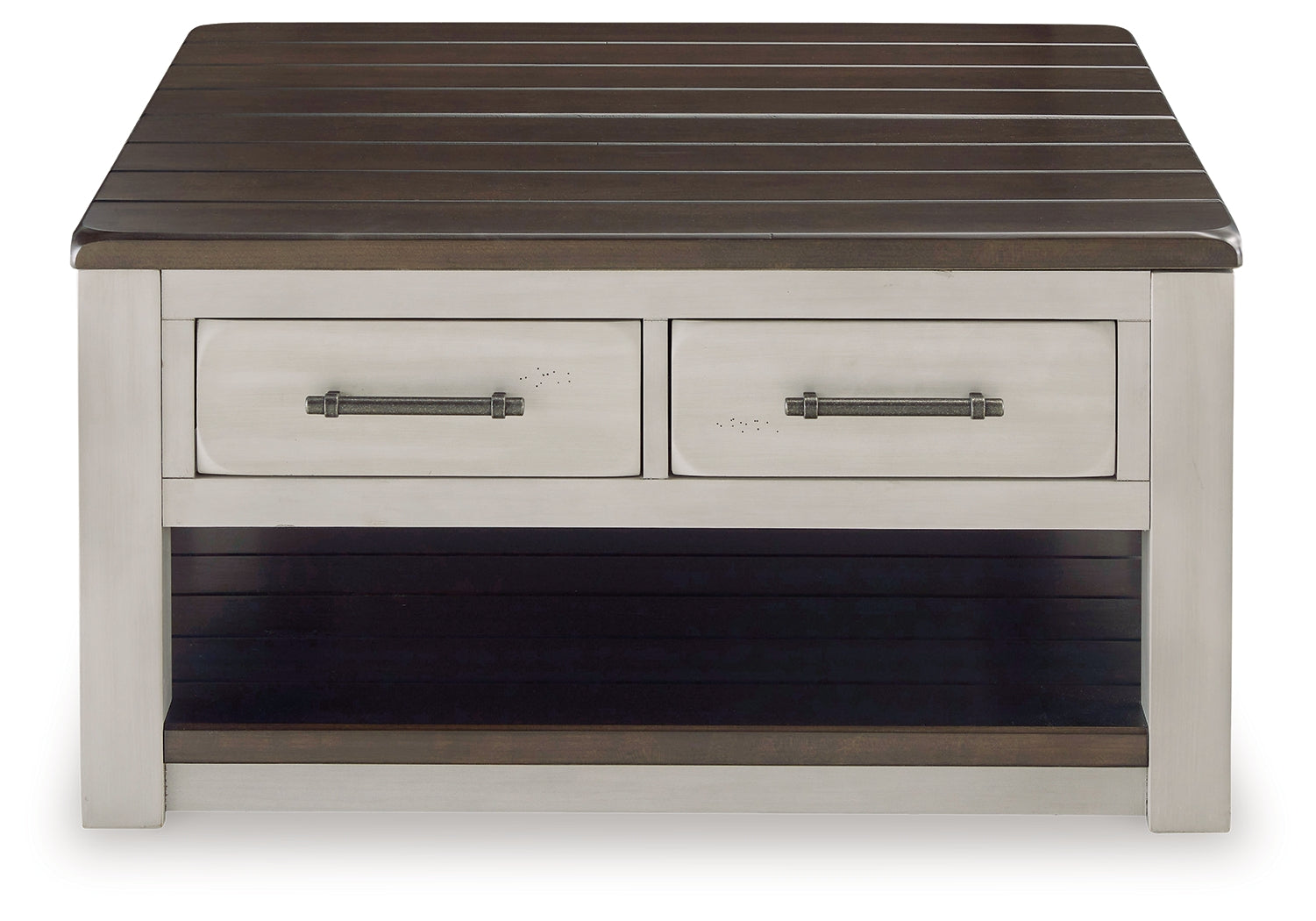 Darborn Gray/Brown Lift-top Coffee Table and 2 Chairside End Tables