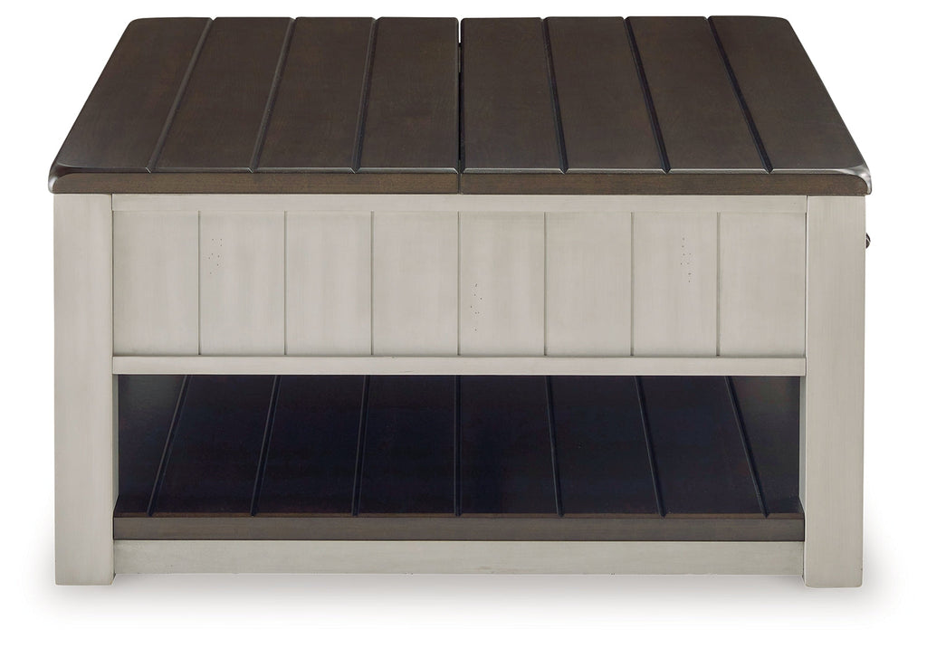 Darborn Gray/Brown Lift-top Coffee Table and 2 Chairside End Tables