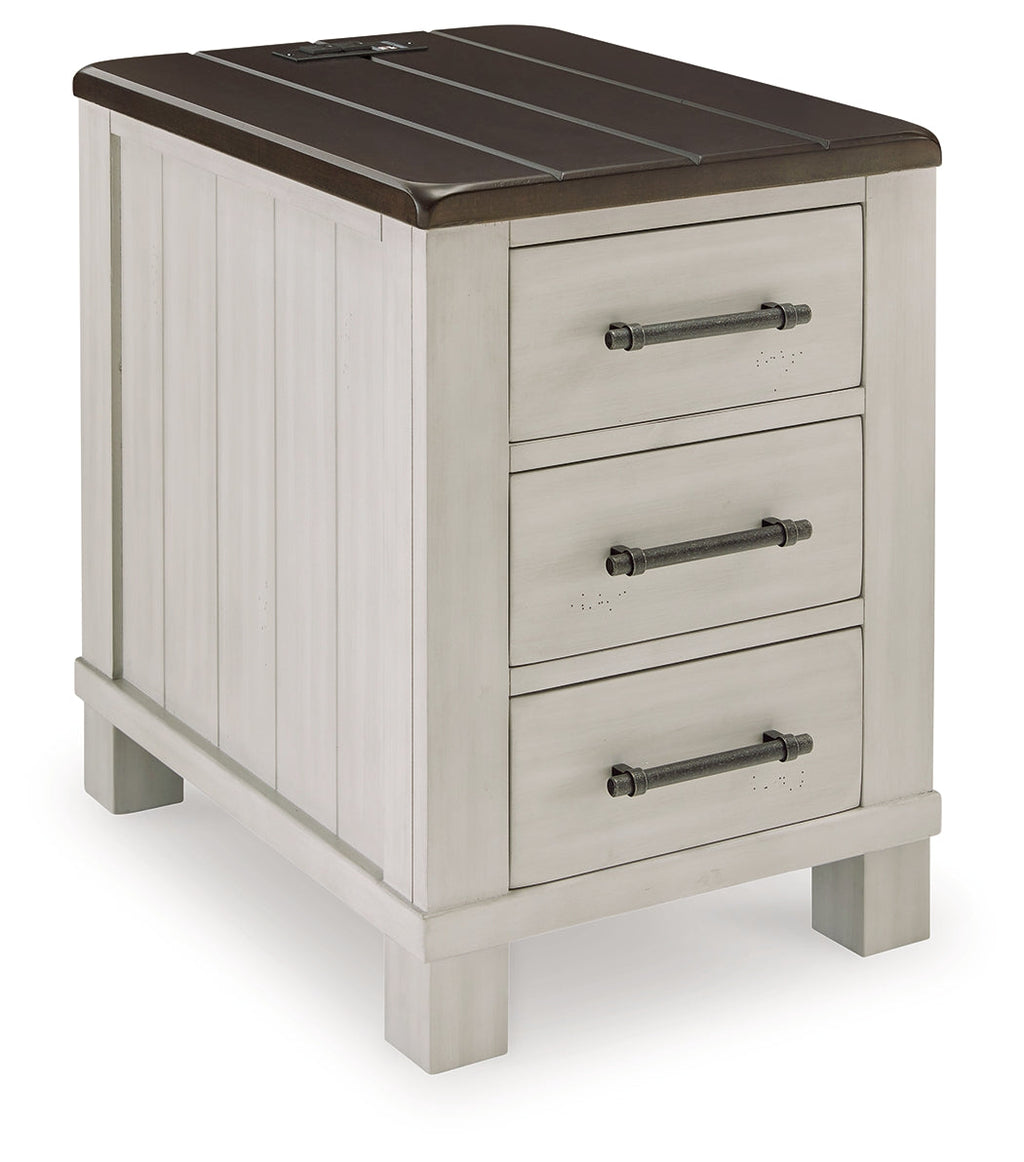 Darborn Gray/Brown Lift-top Coffee Table and 2 Chairside End Tables