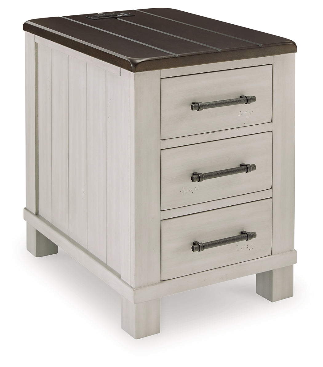 Darborn Gray/Brown Lift-top Coffee Table and 2 Chairside End Tables