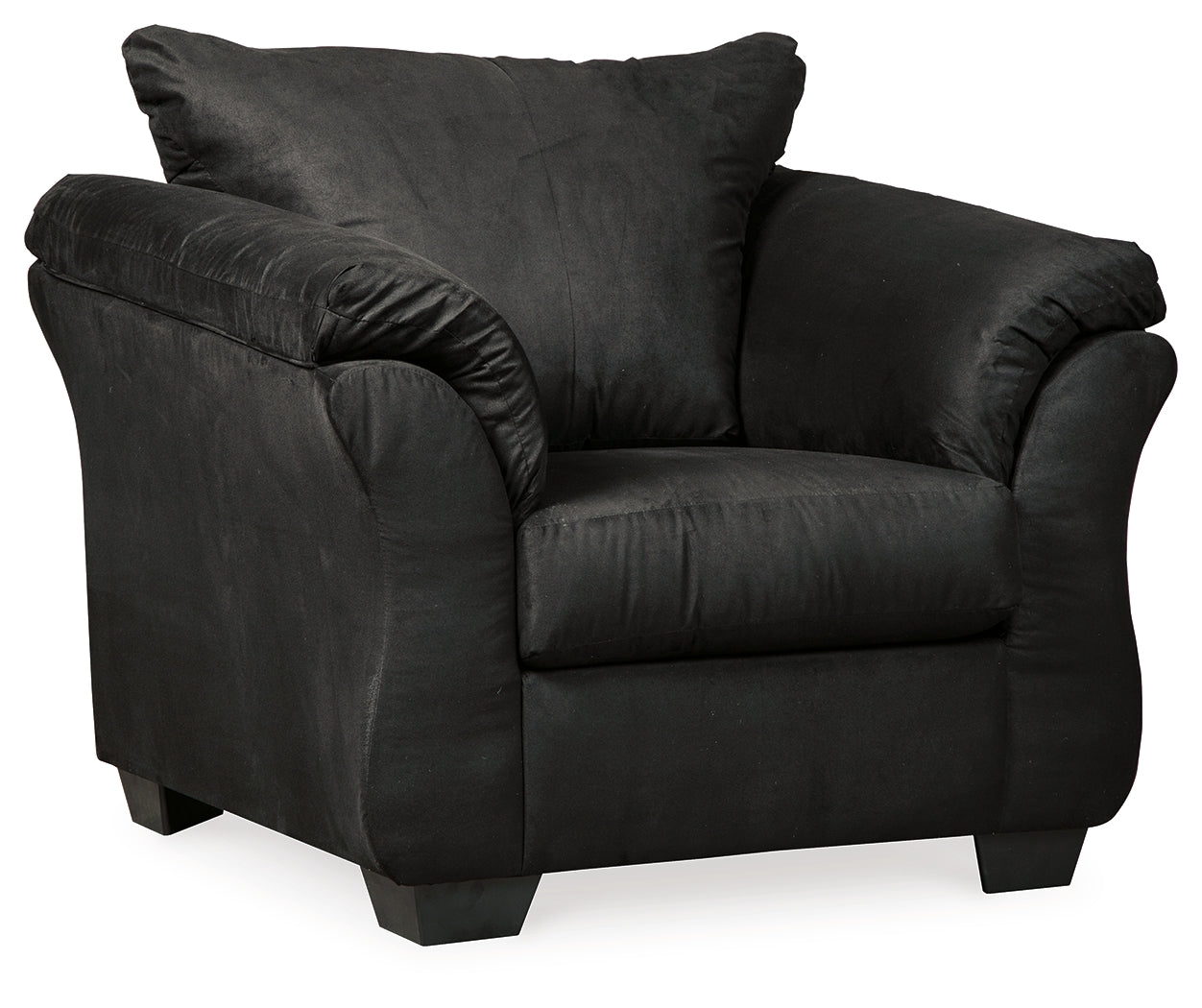 Darcy Black Chair and Ottoman