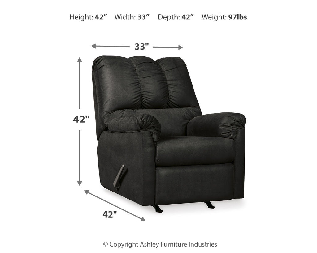 Darcy Black Loveseat & 2 Recliners