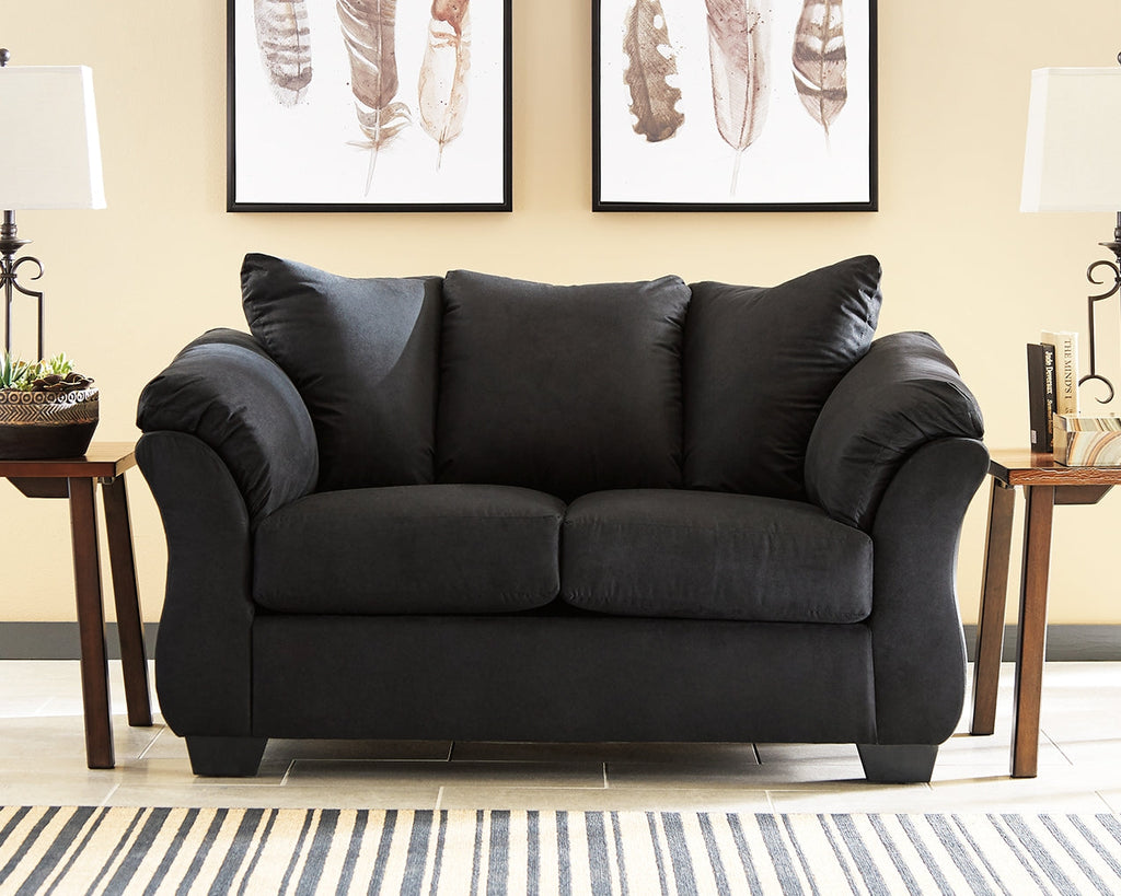 Darcy Black Loveseat & 2 Recliners