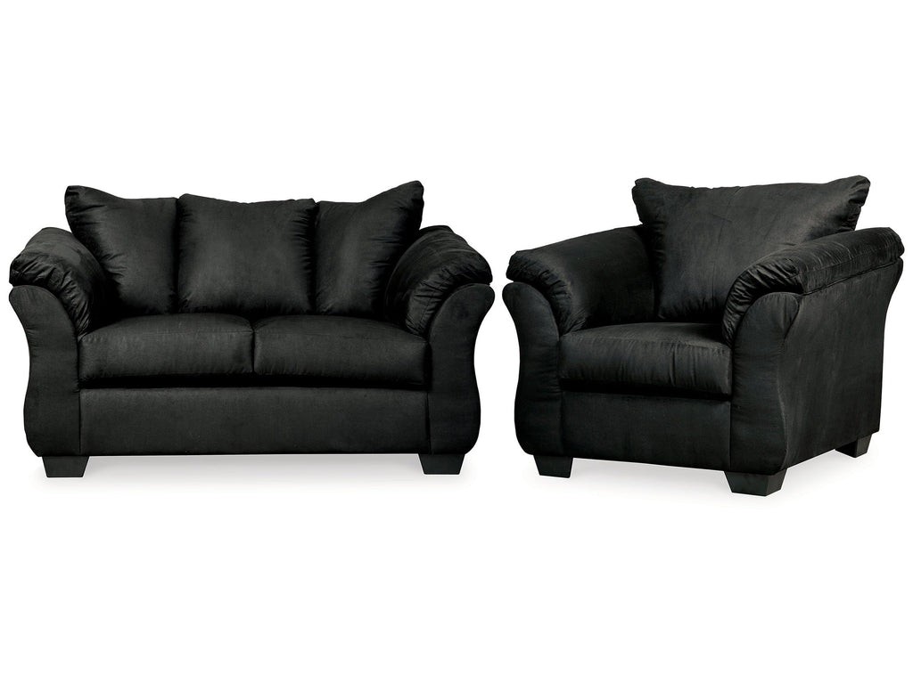 Darcy Black Loveseat & Chair