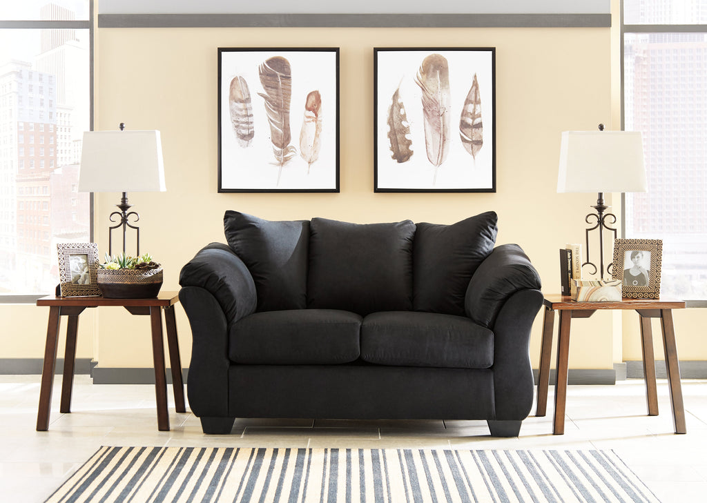 Darcy Black Loveseat & Chair