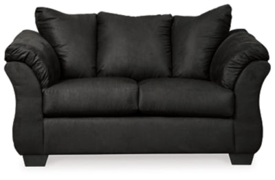 Darcy Sofa, Loveseat, Chair and Ottoman, Black
