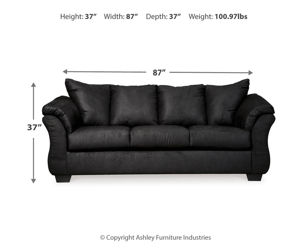 Darcy Black Sofa and Loveseat