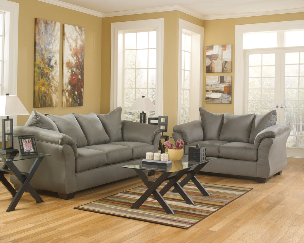 Darcy Cobblestone Sofa and Loveseat