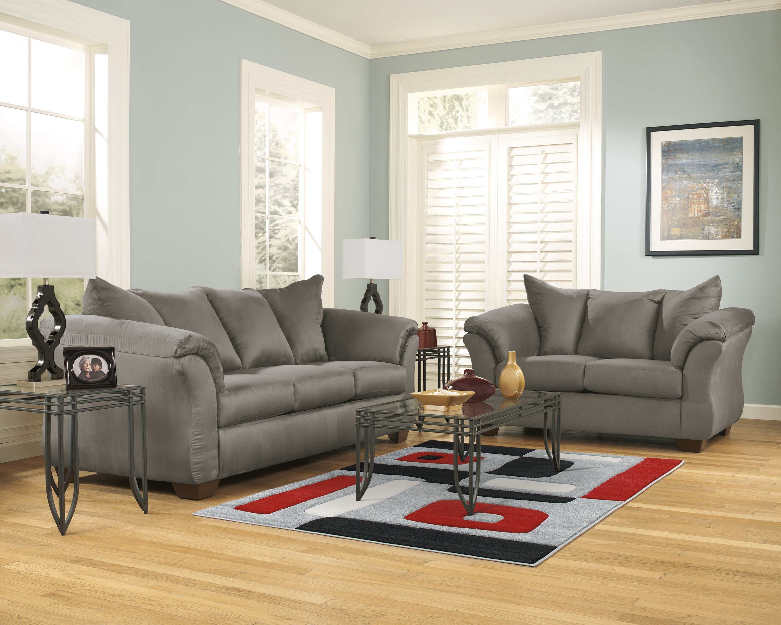 Darcy Stationary Sofa & Loveseat 2pc Living Room Set