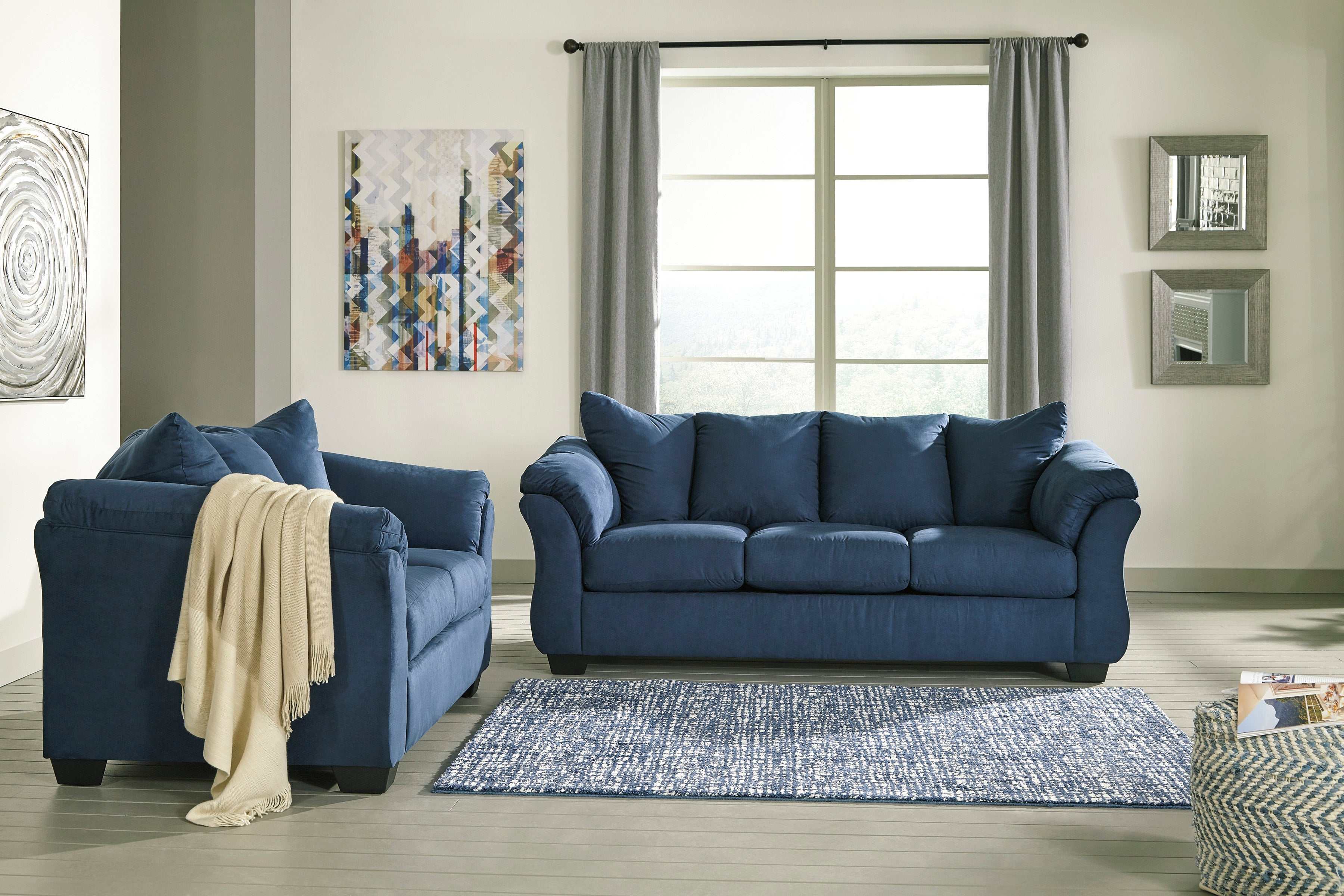 Darcy Stationary Sofa & Loveseat 2pc Living Room Set