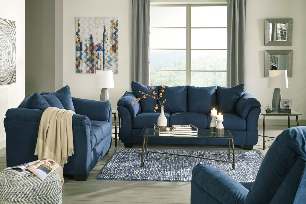 Darcy Stationary Sofa & Loveseat 2pc Living Room Set