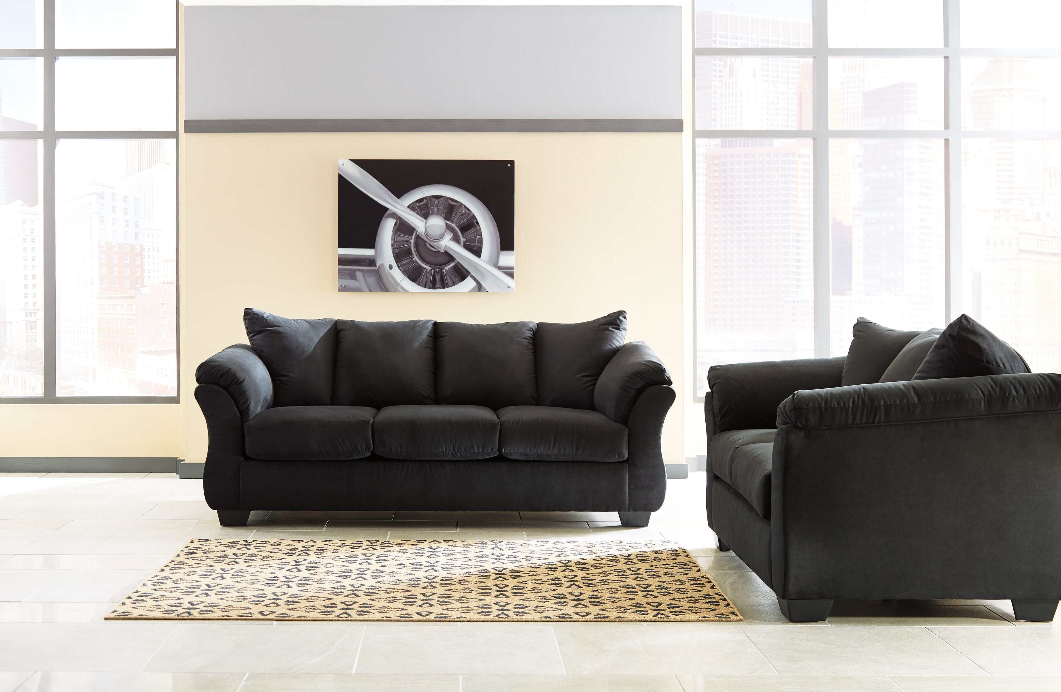 Darcy Stationary Sofa & Loveseat 2pc Living Room Set