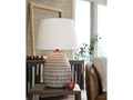 Darrich Beige/White Table Lamp
