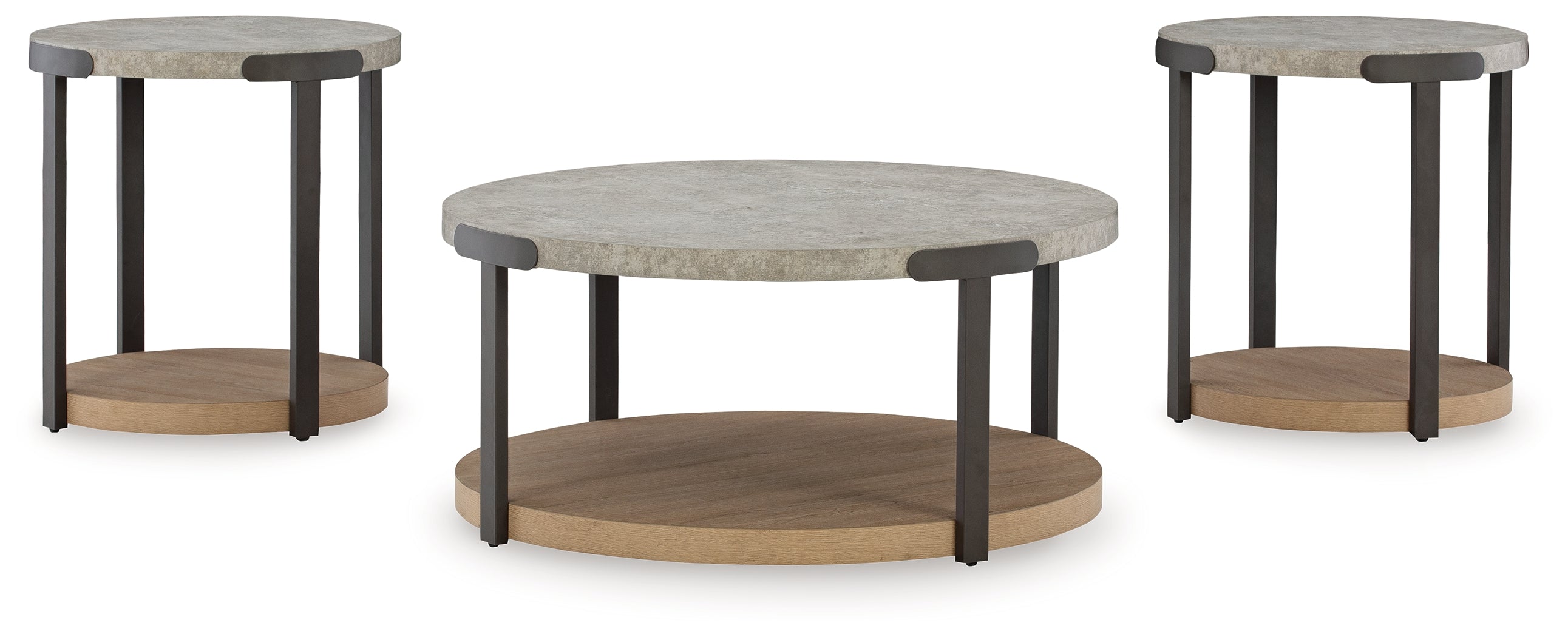 Darthurst Light Brown Coffee Table Set (Set of 3)