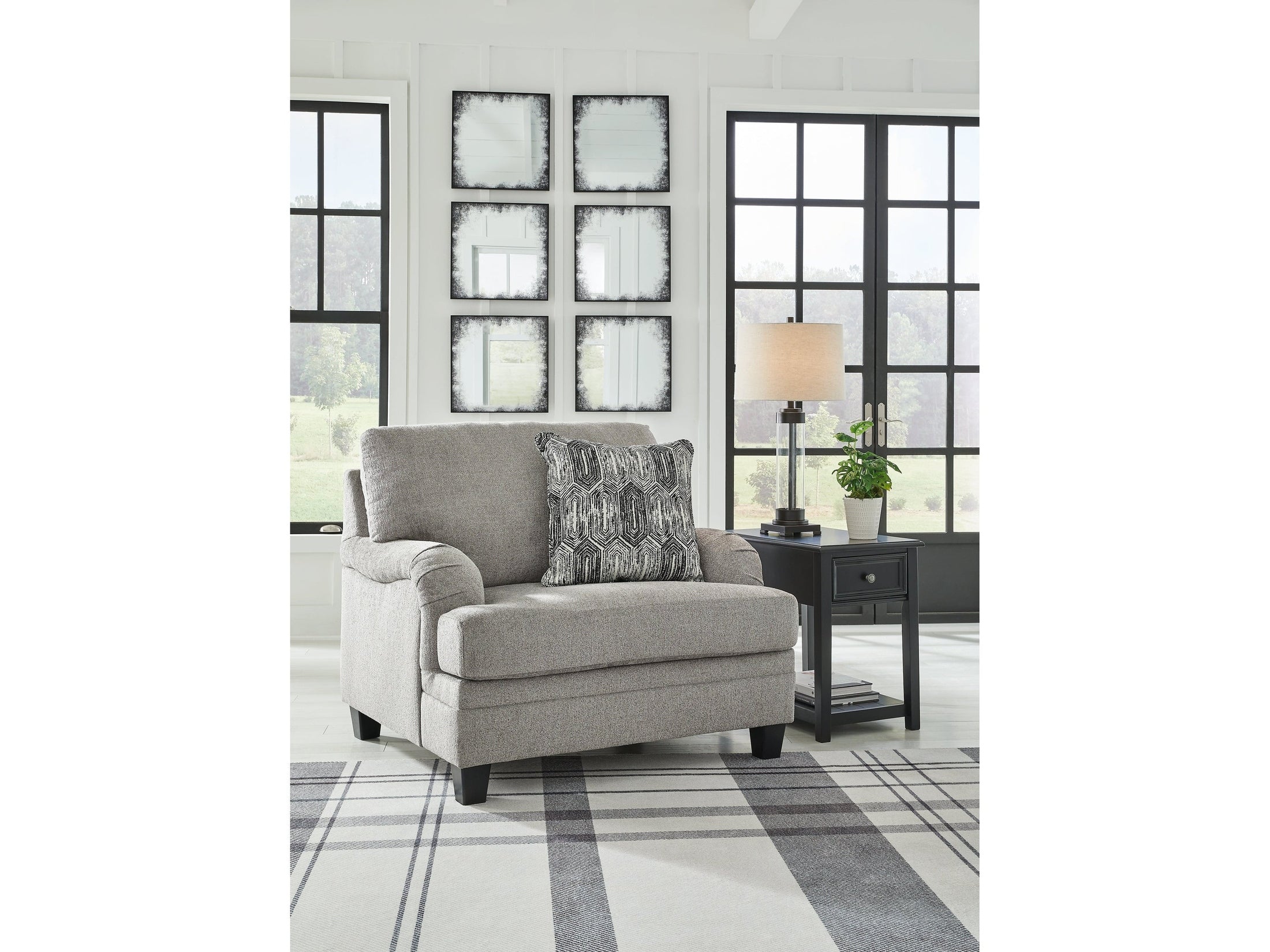 Davinca Charcoal Oversized Chair