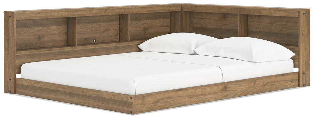 Deanlow Honey Full Bookcase Storage Youth Bed