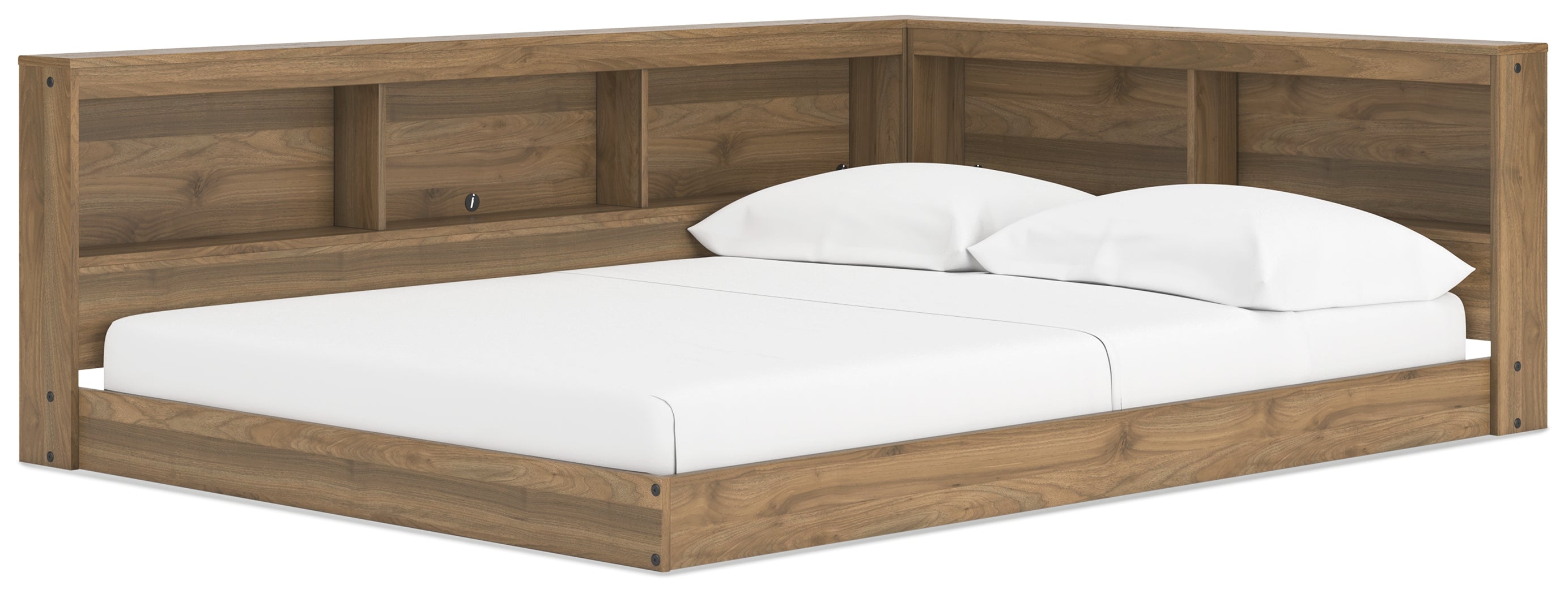 Deanlow Honey Full Bookcase Storage Youth Bed