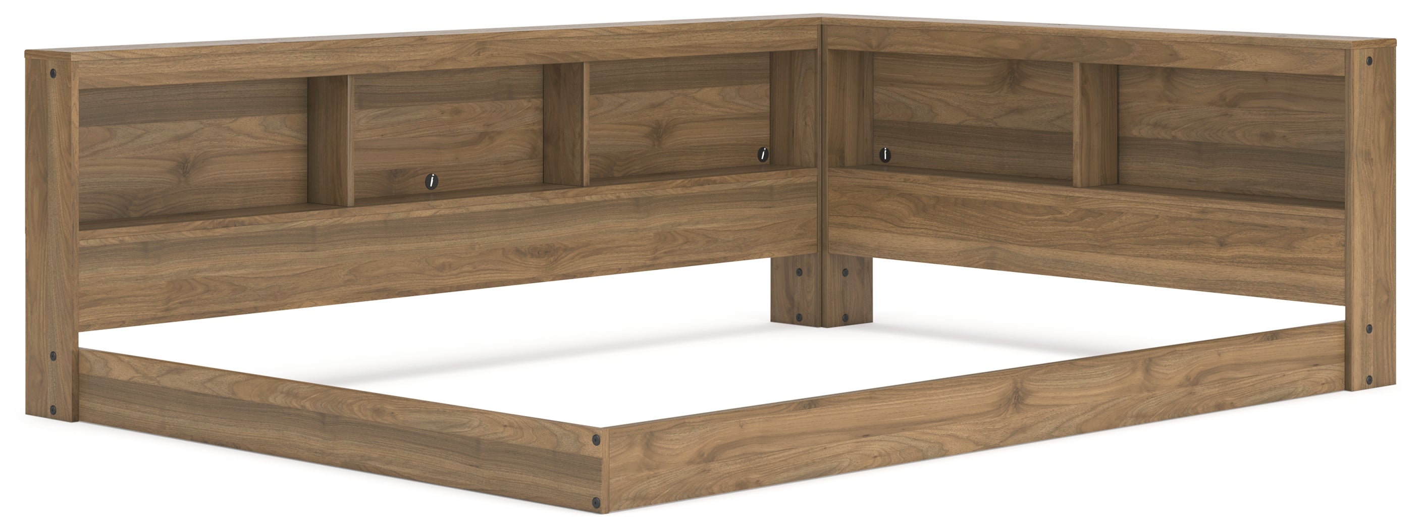 Deanlow Honey Full Bookcase Storage Youth Bed