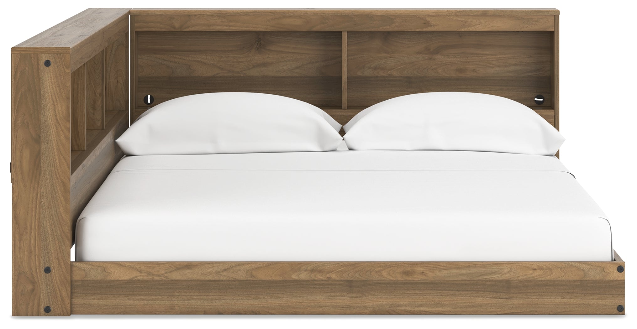 Deanlow Honey Full Bookcase Storage Youth Bed
