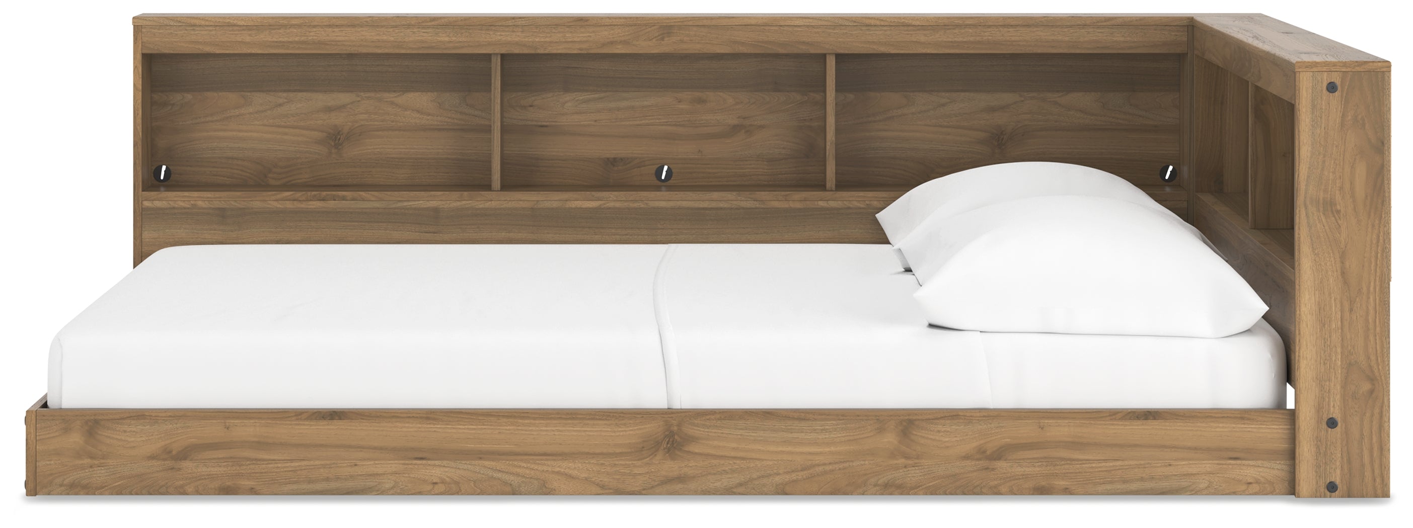 Deanlow Honey Full Bookcase Storage Youth Bed