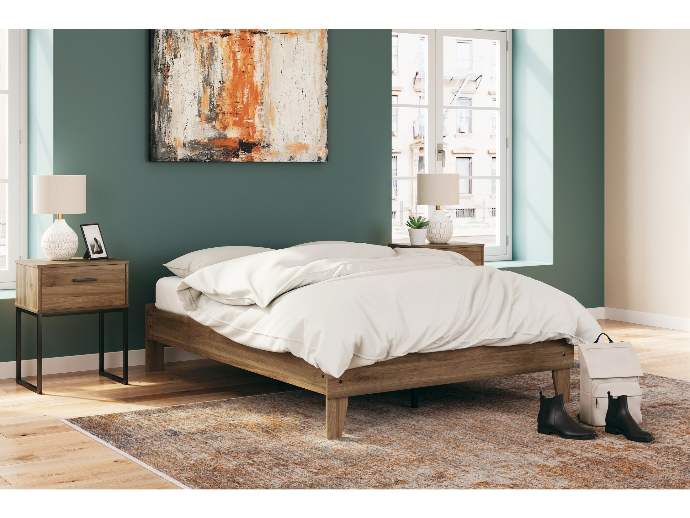 Deanlow Honey Full Platform Bed