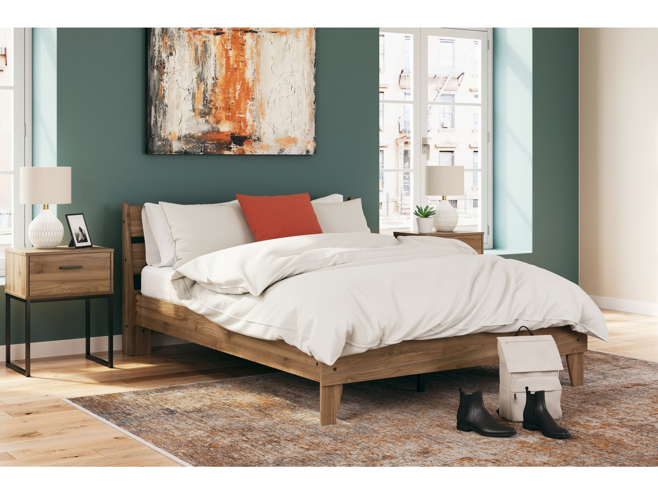 Deanlow Honey Queen Platform Panel Bed