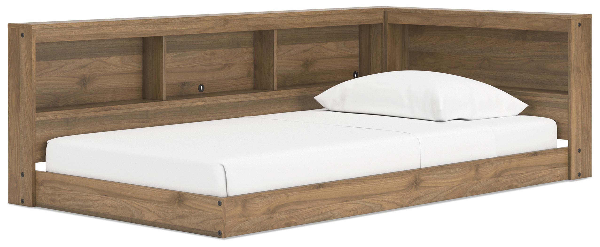 Deanlow Honey Twin Bookcase Storage Youth Bed