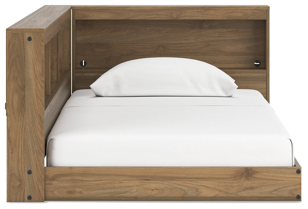 Deanlow Honey Twin Bookcase Storage Youth Bed
