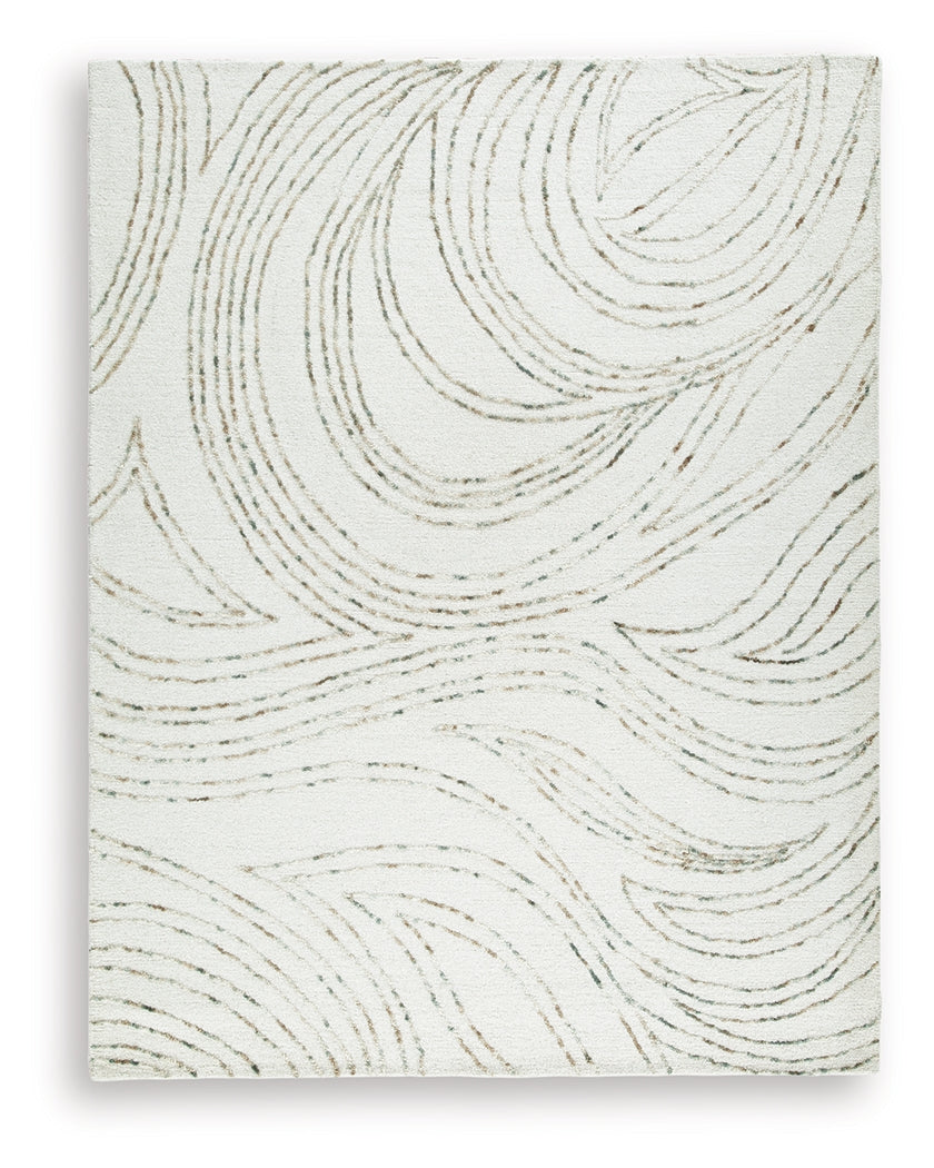 Deenbury Ivory/Green/Brown Large Rug