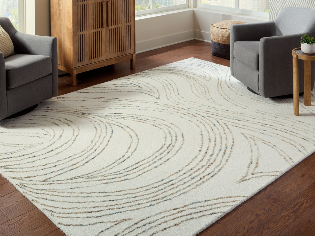 Deenbury Ivory/Green/Brown Large Rug