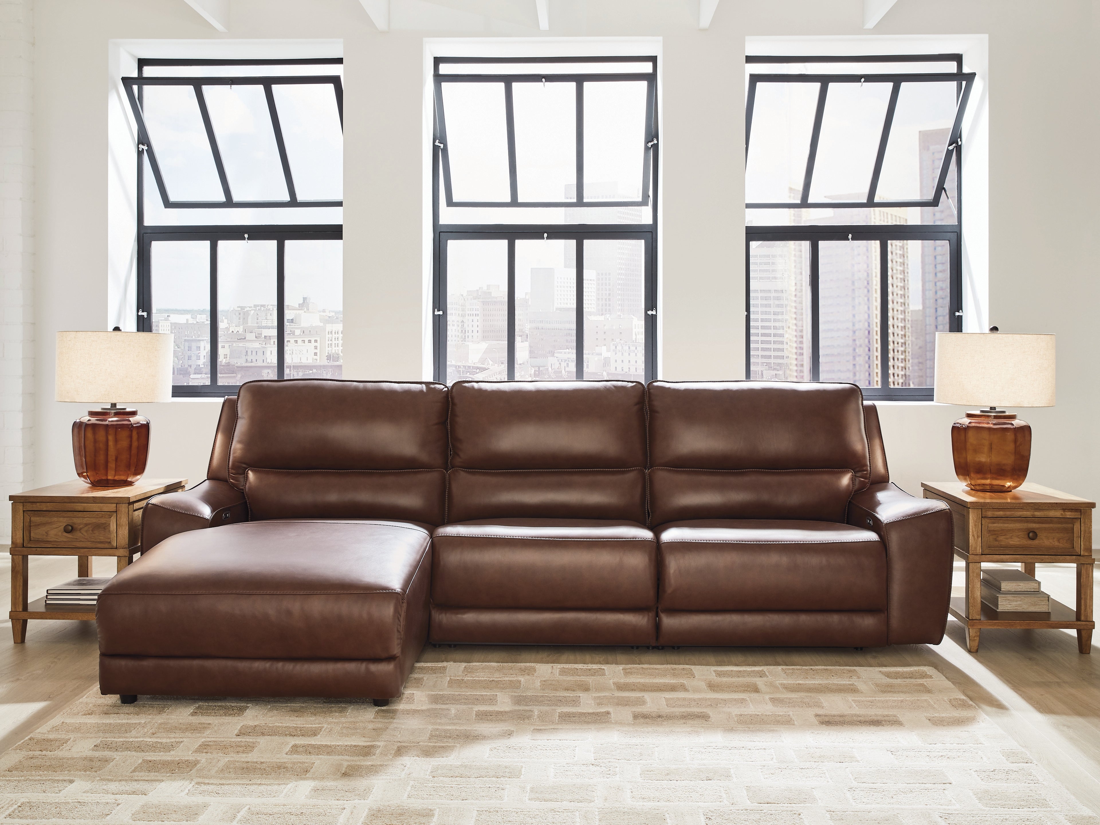 DeepWakes Canyon 3-Piece Reclining Sofa LAF Chaise
