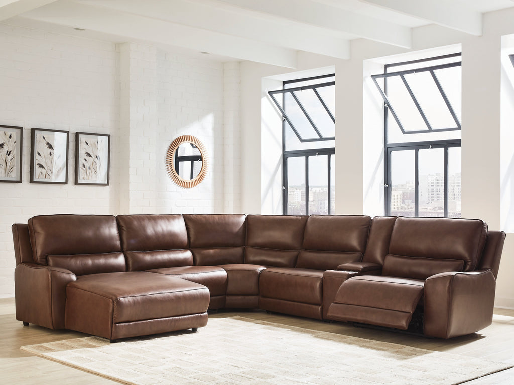 DeepWakes Canyon 6-Piece Power Reclining Sectional with Left Chaise