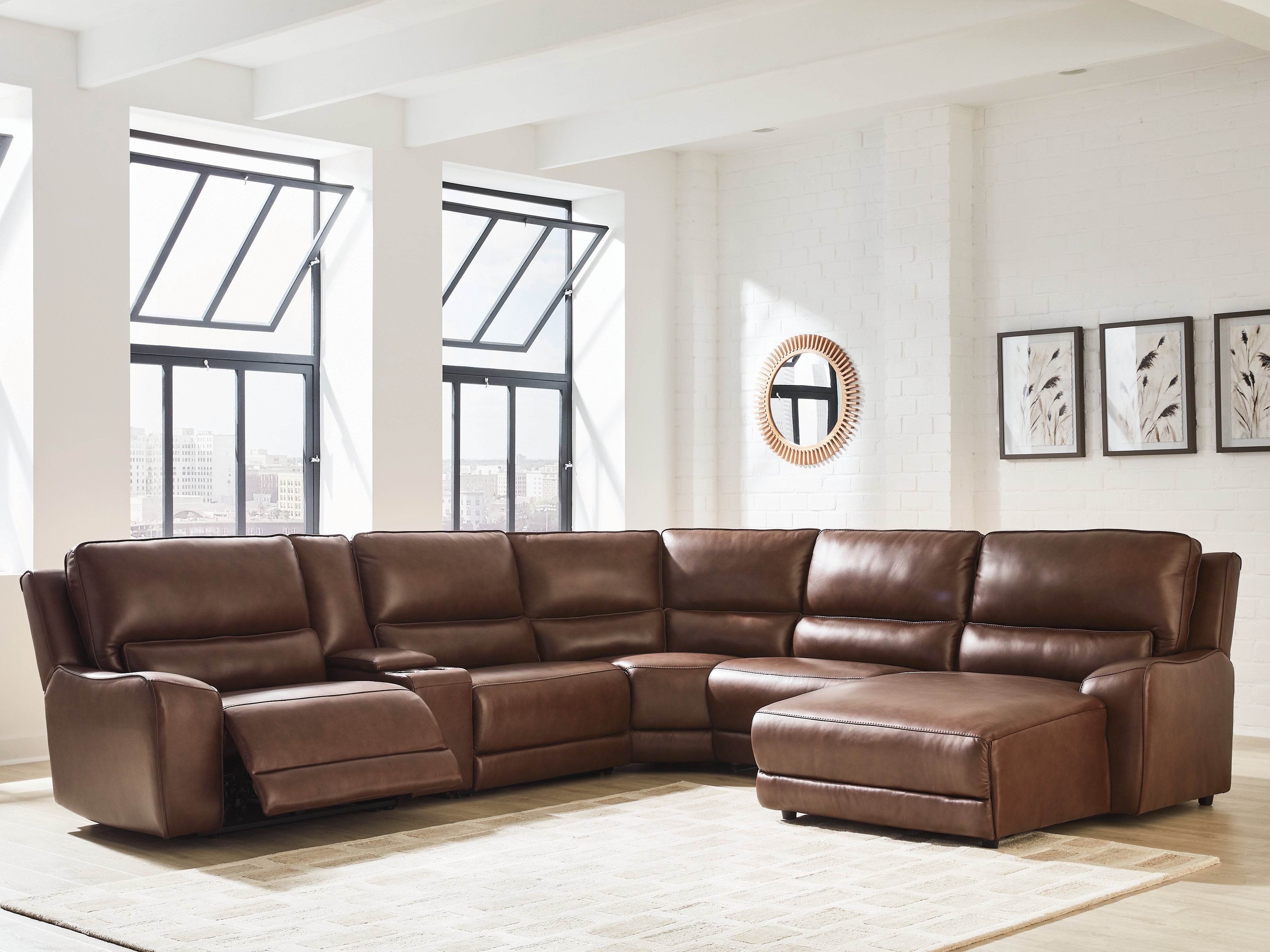 DeepWakes Canyon 6-Piece Power Reclining Sectional with Right Chaise