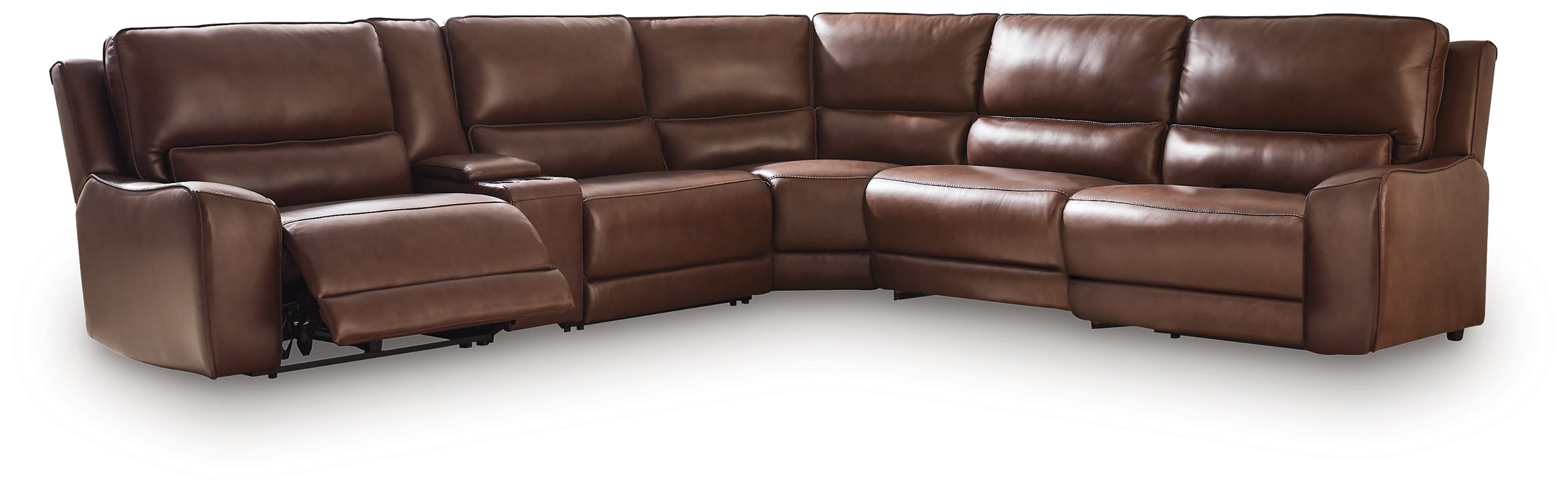 DeepWakes Canyon 6-Piece Reclining Sectional with Storage Console