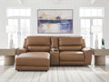 DeepWakes Caramel 3-Piece Power Reclining Sectional with Left Chaise