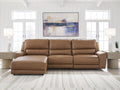DeepWakes Caramel 3-Piece Reclining LAF Sofa Chaise