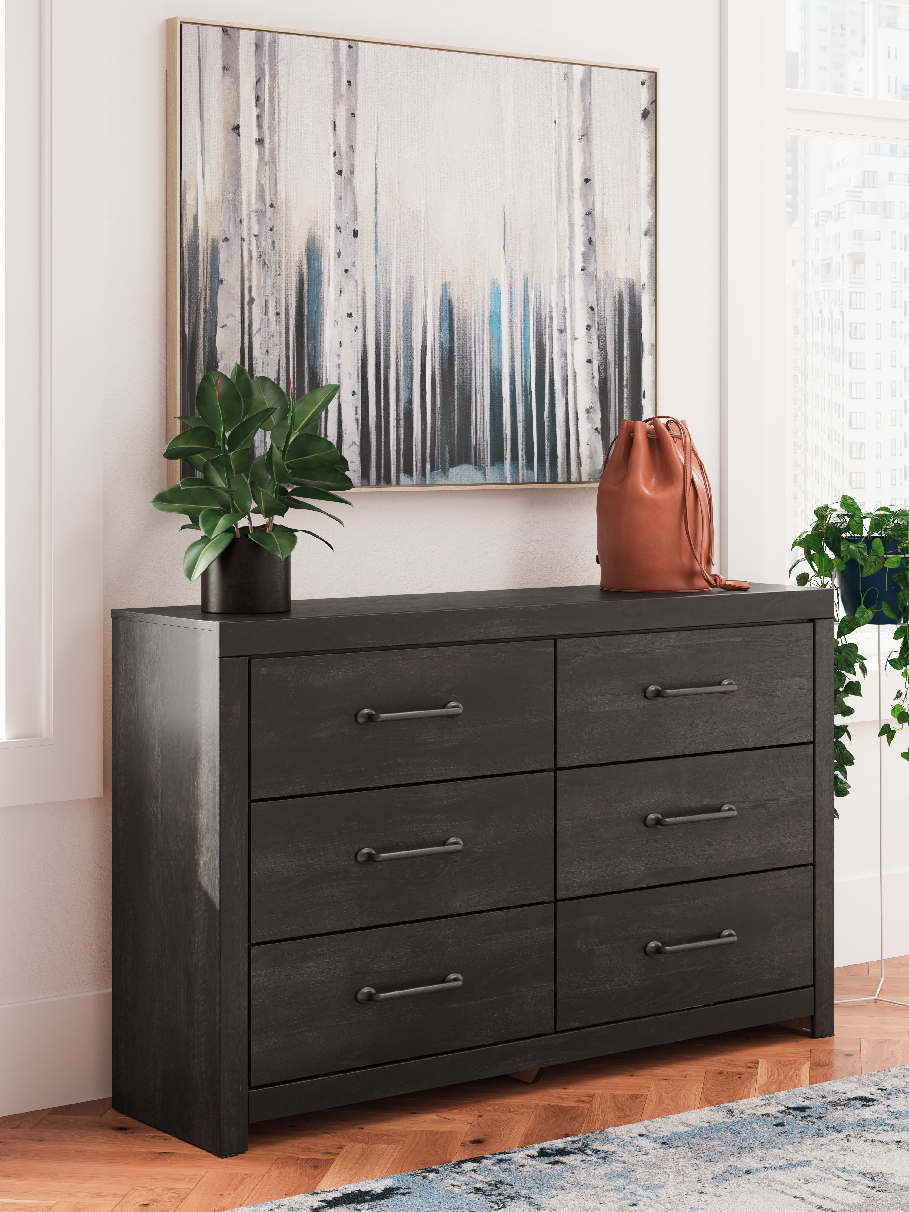 Delmorta Dark Gray Dresser