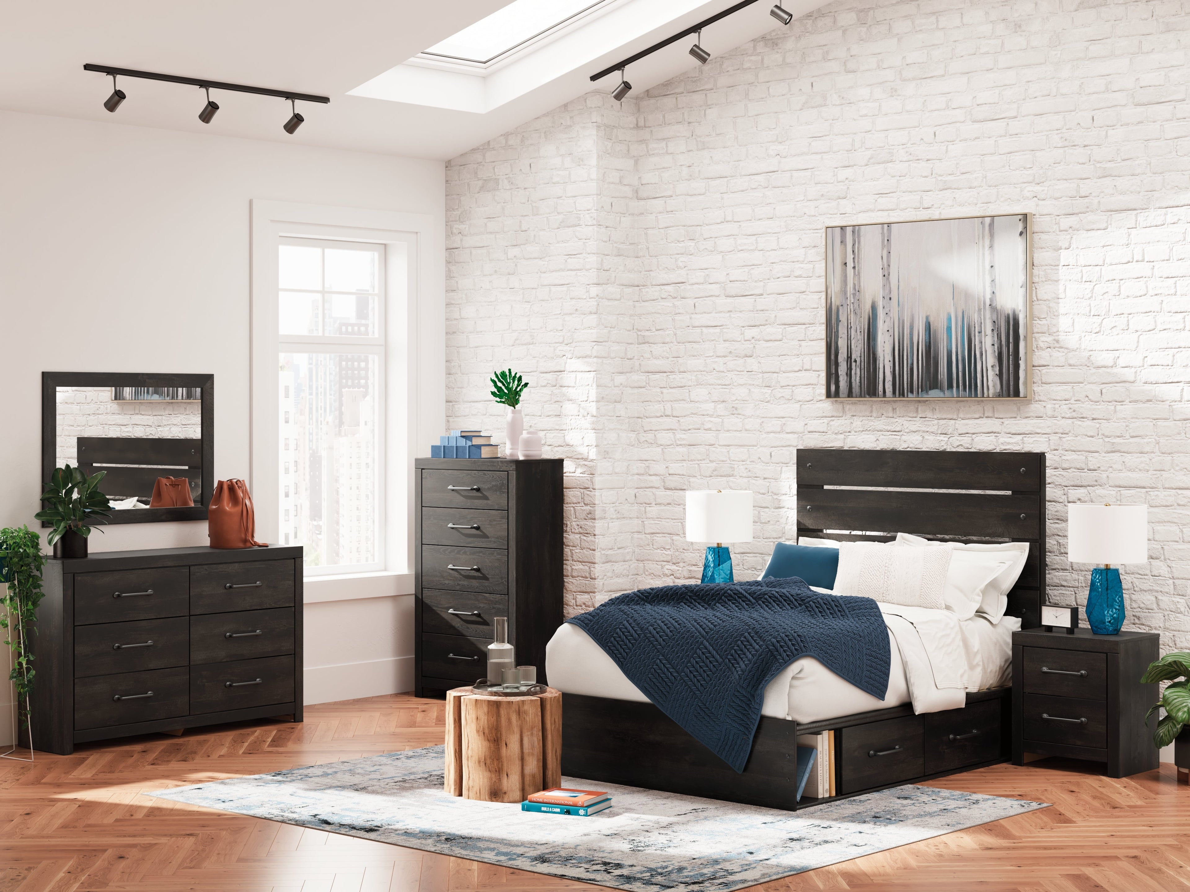 Delmorta Dark Gray Dresser