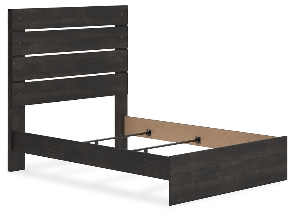 Delmorta Dark Gray Full Panel Bed